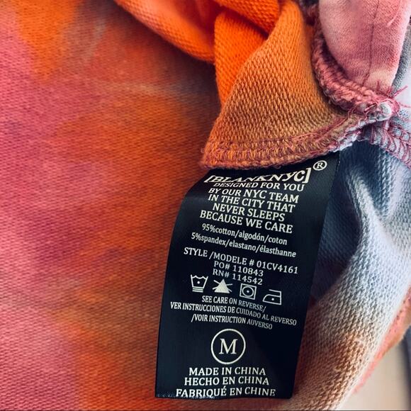 BLANKNYC Rainbow Sweet Spot tie dye hooded sweatshirt size Medium - Picture 4 of 9